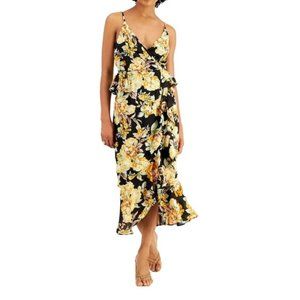 Bardot Floral Print Ruffled Midi Dress